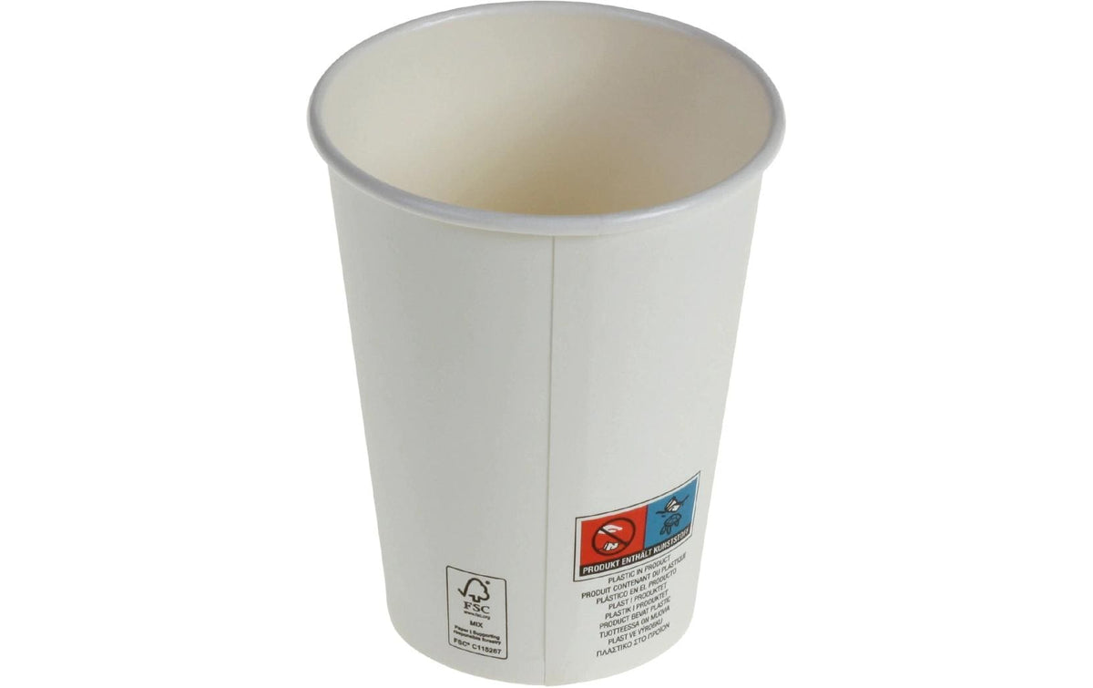 Belesse Kartonbecher, Papier/Karton – 3 dl, Weiss – 50 Stk.