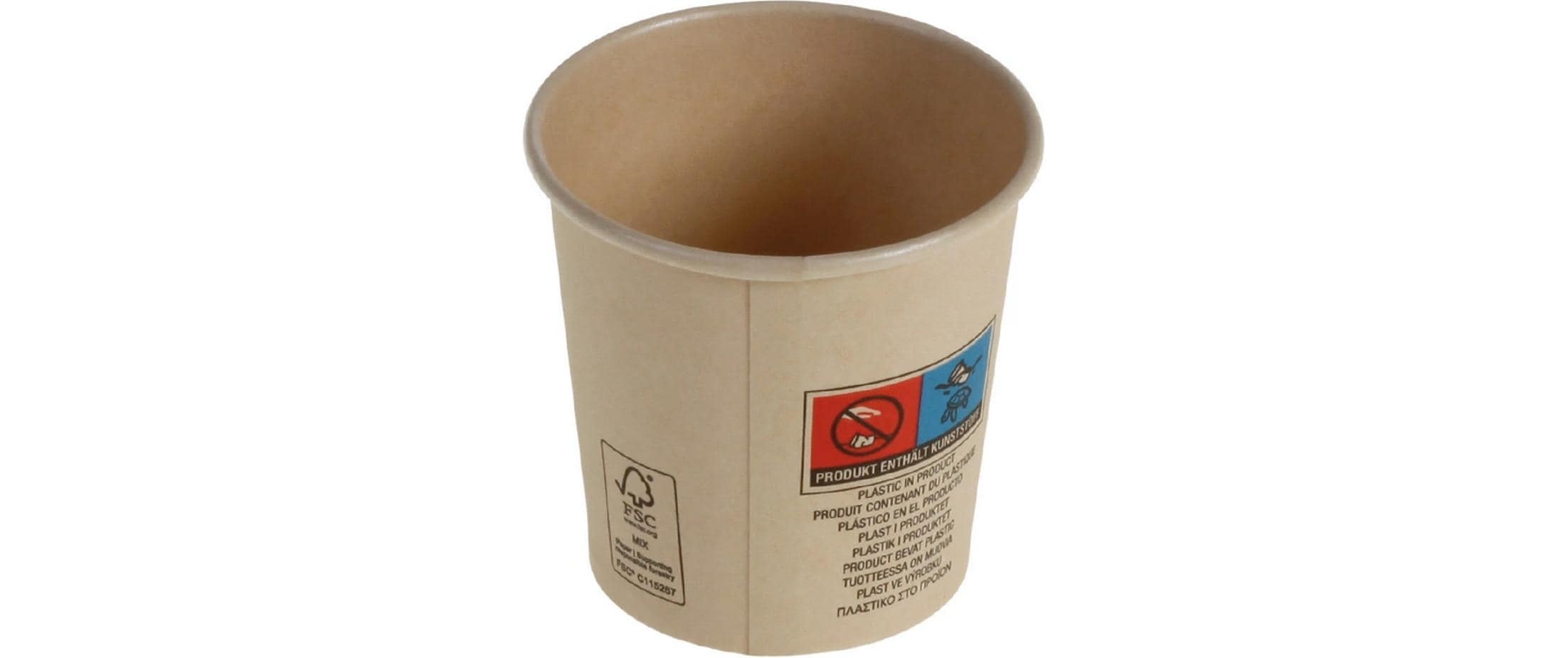 Belesse Becher nature, Papier (Bambus) – 1 dl – 50 Stk.
