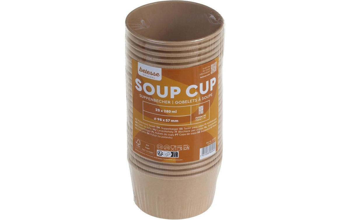Belesse Becher, PE – 2,8 dl, beige – 25 Stk.