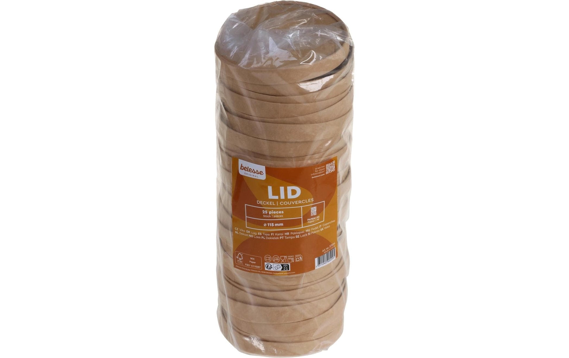 Belesse Deckel, PE – Ø 11,5 cm, beige – 25 Stk.