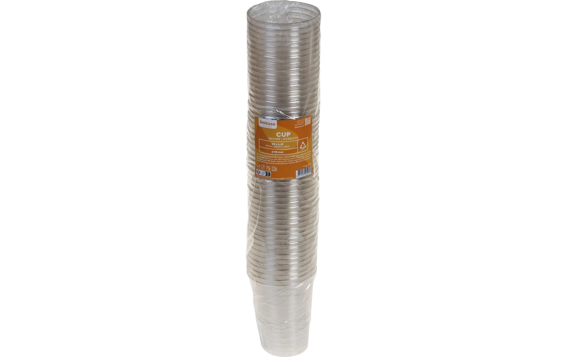 Belesse Becher, PET – 4 dl, transparent – 50 Stk.