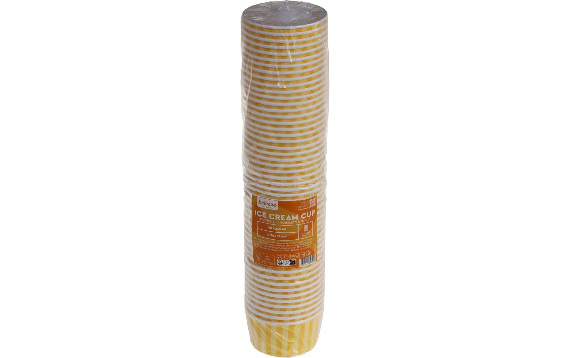 Belesse Eisbecher, PE – 2,4 dl, gelb – Ø 9,6 cm – 50 Stk.