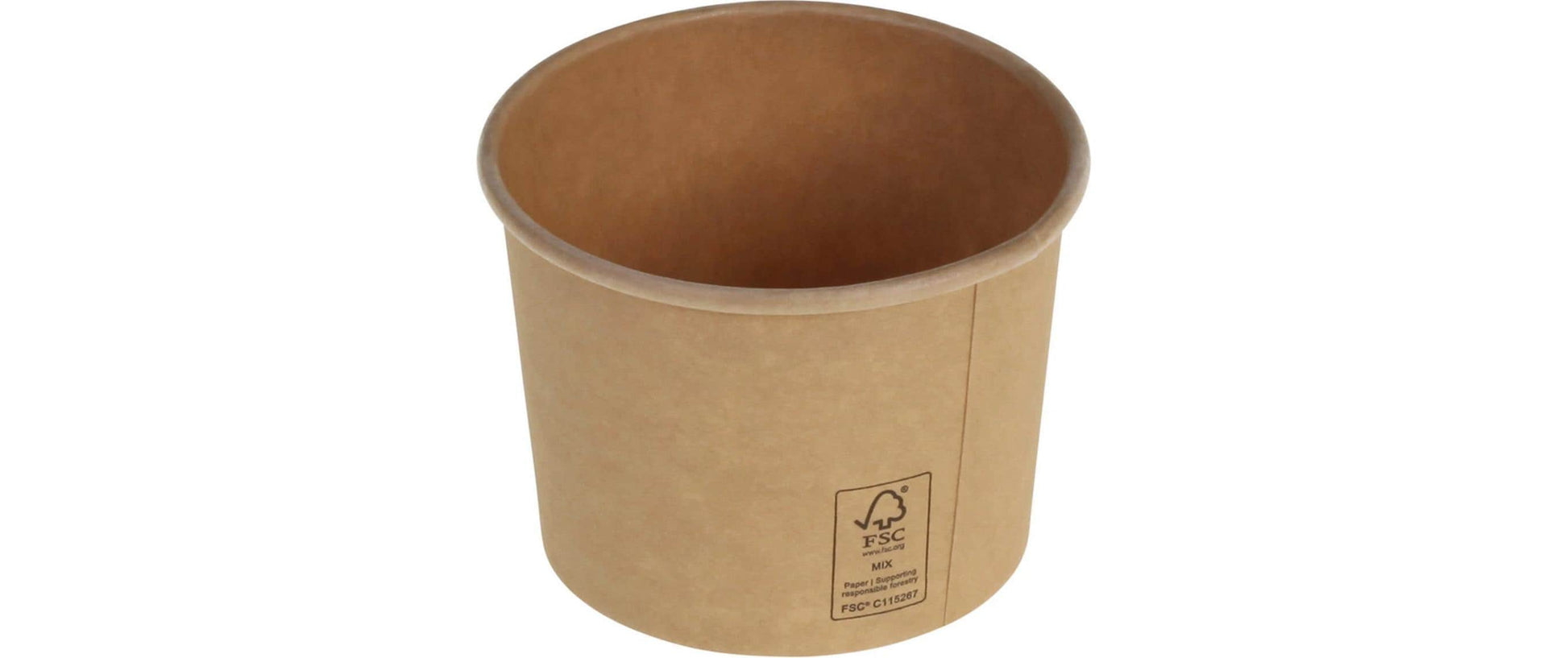Belesse nature Eisbecher, Papier, PLA-beschichtet – 1,2 dl, braun – 50 Stk.