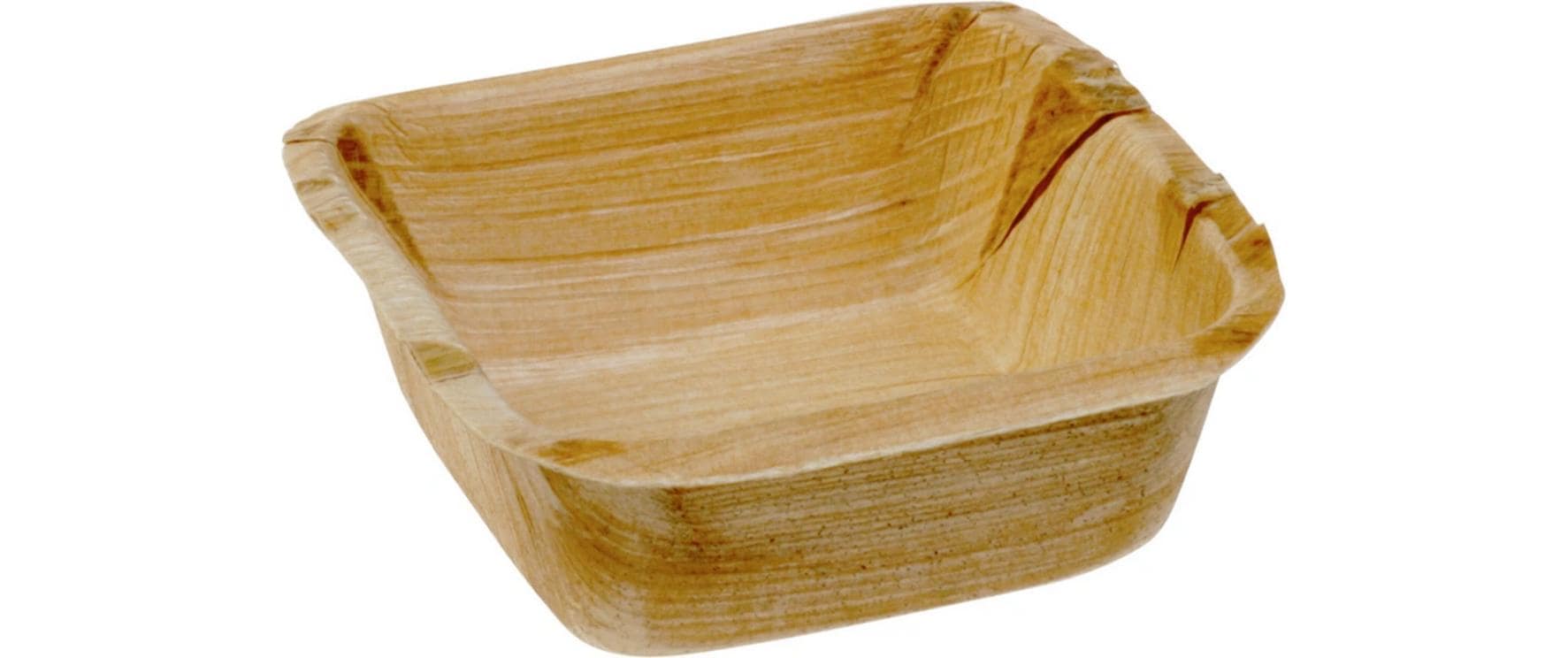 Belesse nature Schale Palmblatt, Quadratisch – 70 × 70 × 27 mm – 25 Stk.