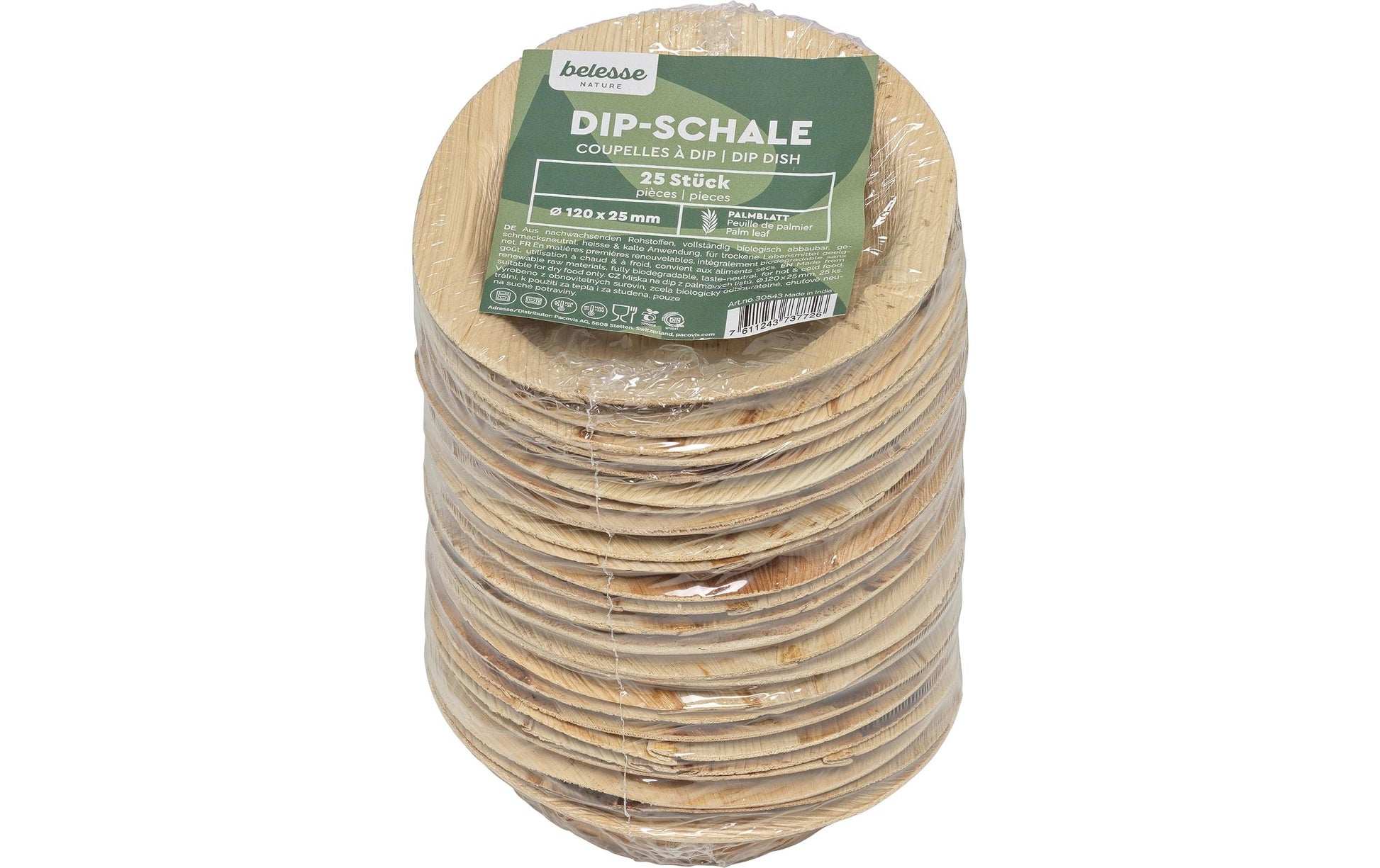 Belesse Dip-Schale, Palmblatt – Ø 12 cm, H 2,5 cm – 25 Stk.
