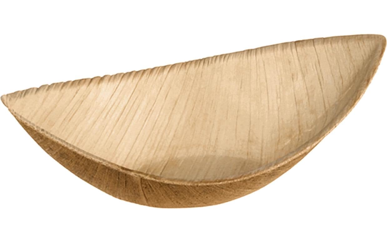 Belesse Palmblatt-Schale, Boot – 11,5 × 6 cm – 25 Stk.