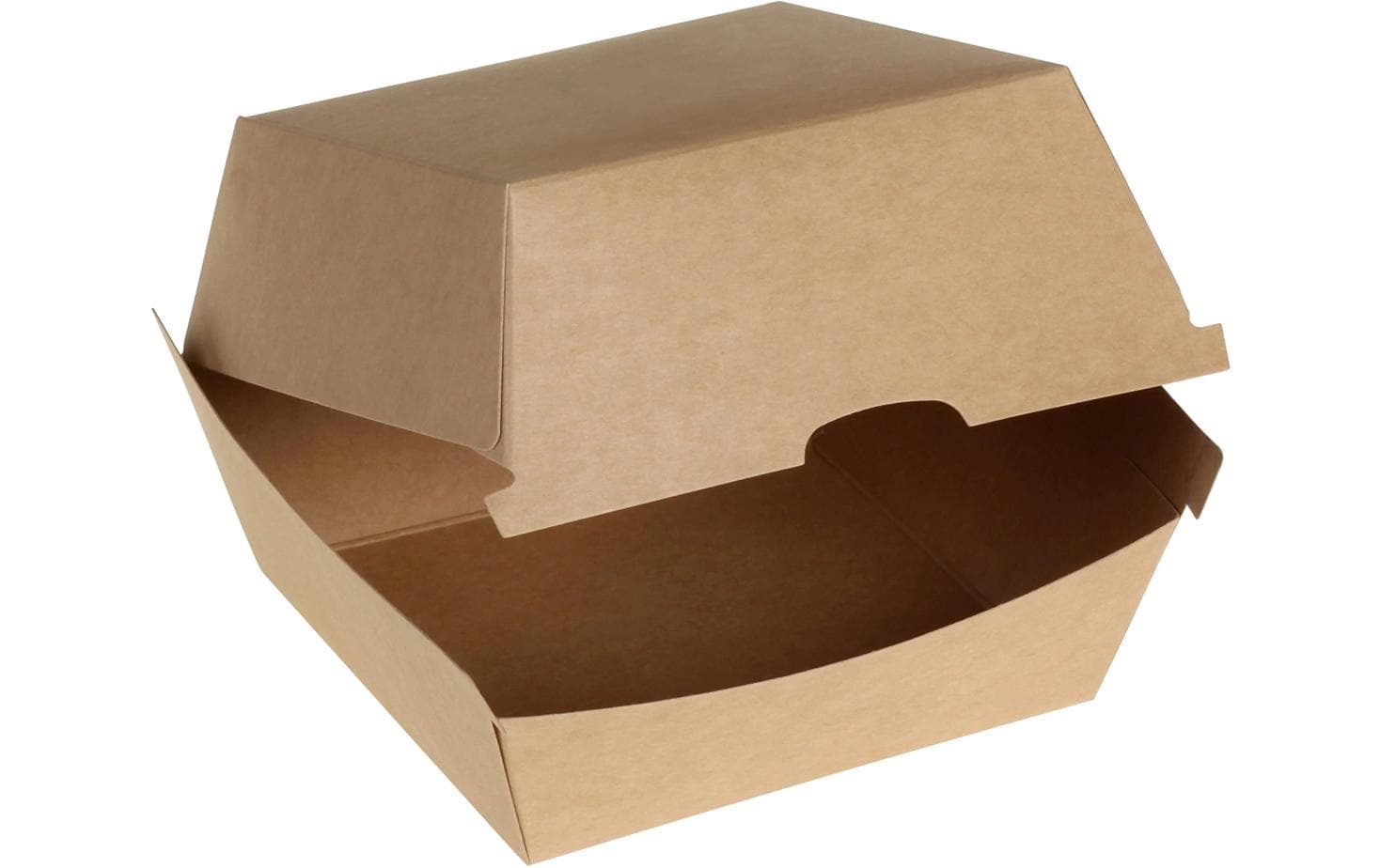 Belesse Hamburger-Box, Papier/Karton – 105 × 102 × 80 mm, braun – 50 Stk.