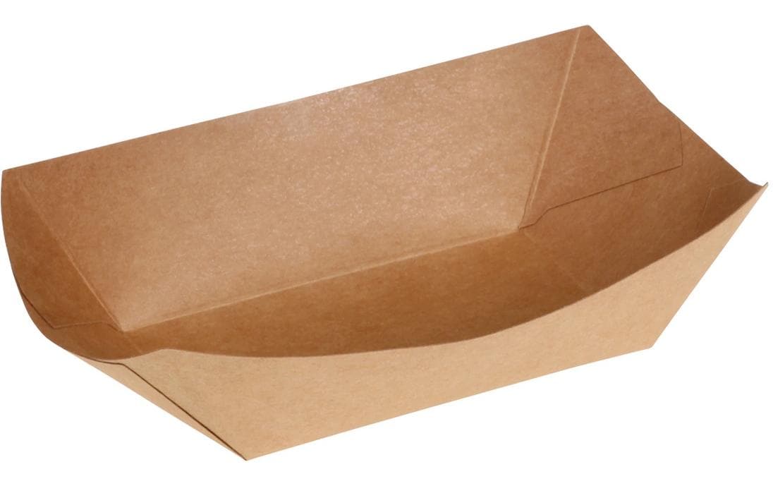 Belesse Schale, Papier/Karton, PE-beschichtet – 200 ml – 85 × 51 × 36 mm – braun – 250 Stk.