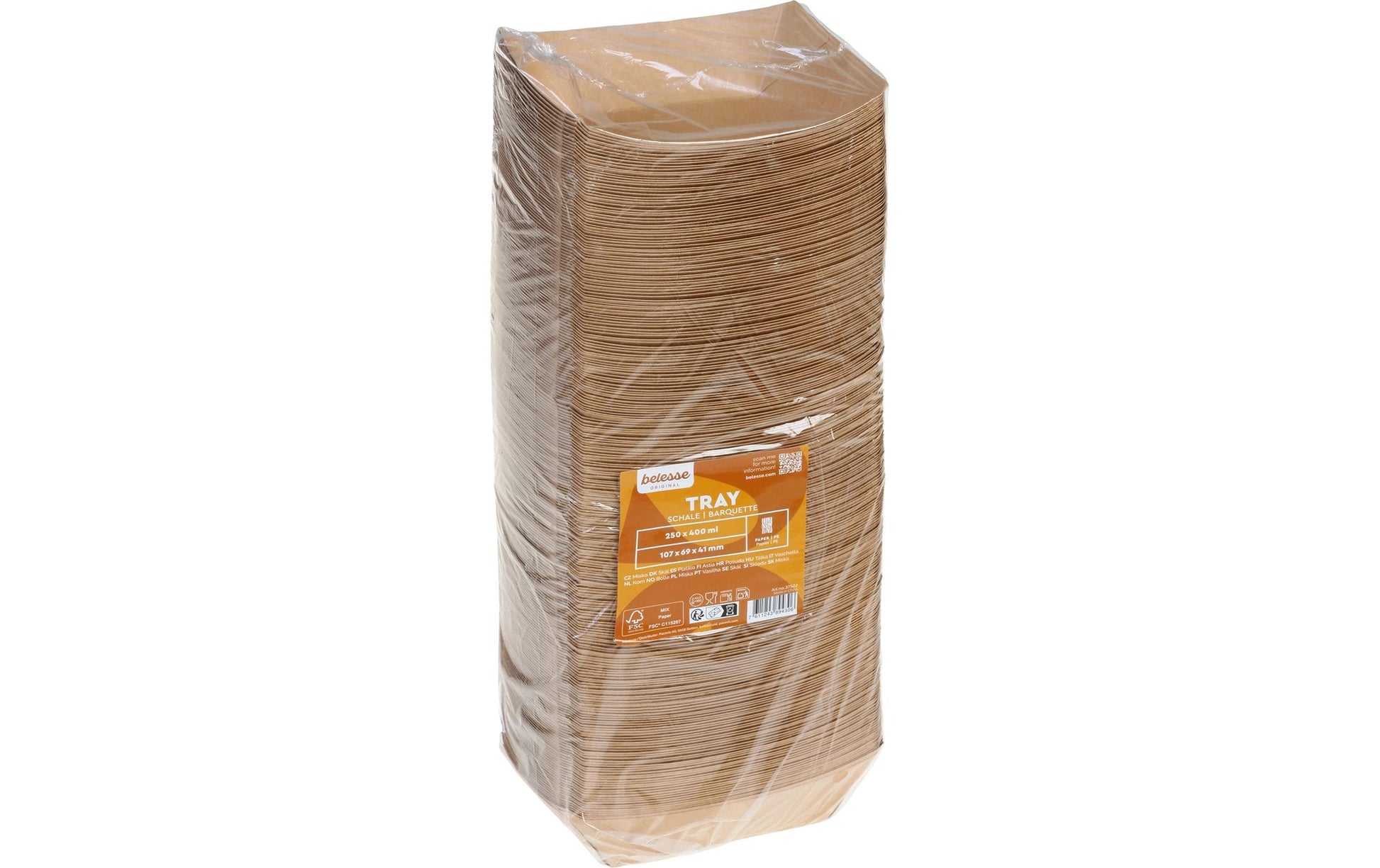 Belesse Schale, Papier/Karton (PE-beschichtet) – 400 ml, braun