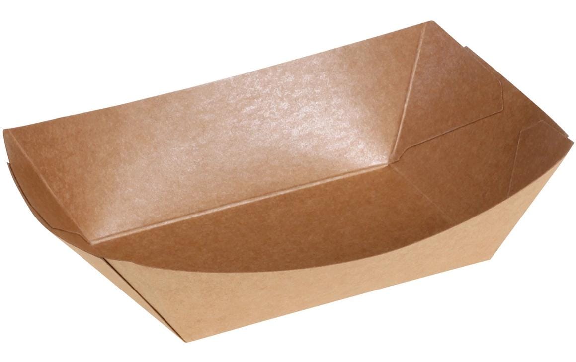 Belesse Schale, Papier, PE-beschichtet – 1000 ml, 168 × 96 × 57 mm, braun – 250 Stk.