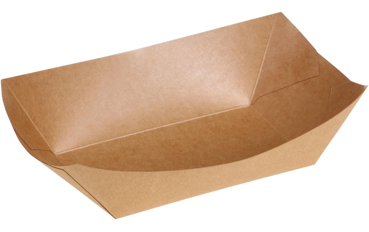 Belesse Schale/Schüssel, Papier/Karton (PE-beschichtet) – 800 ml, 137 × 86 × 52 mm, braun – 250 Stk.