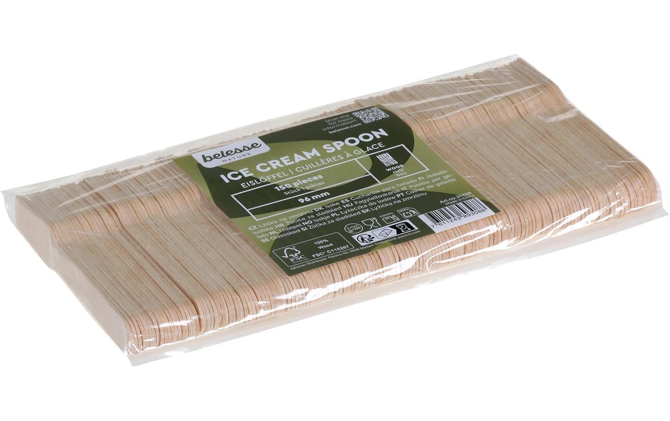 Belesse Holzlöffel Nature, 9,6 cm – 150 Stk.