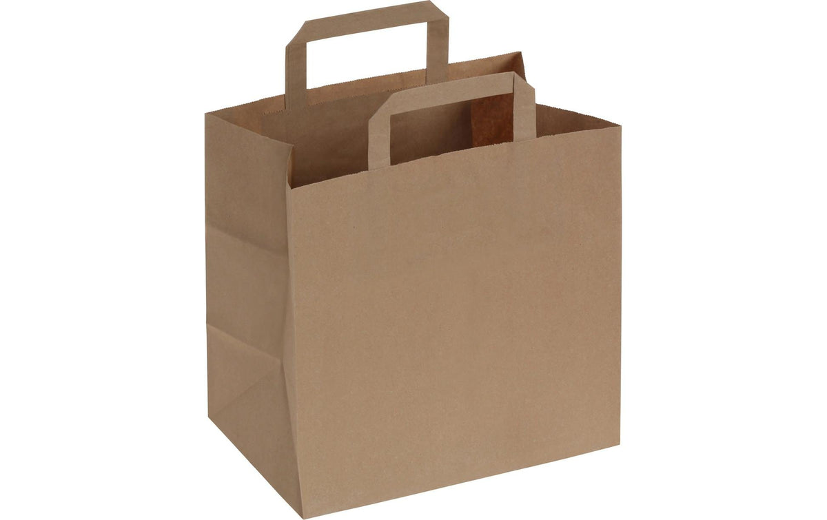Belesse Papierbeutel – nature, braun, 26 × 26 × 17 cm, 50 Stück