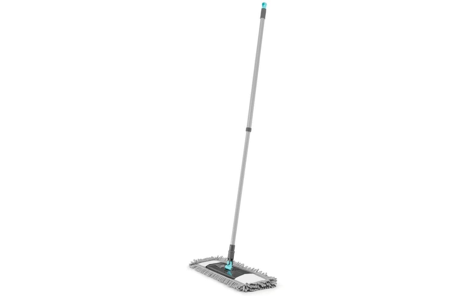 Cleanmaxx Flachwischer – 3-teilig, mit Teleskopstiel, Metall, Grau/Blau