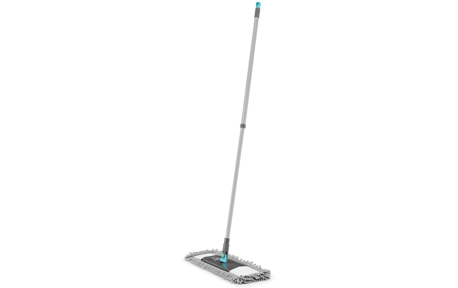 Cleanmaxx Flachwischer – 3-teilig, mit Teleskopstiel, Metall, Grau/Blau