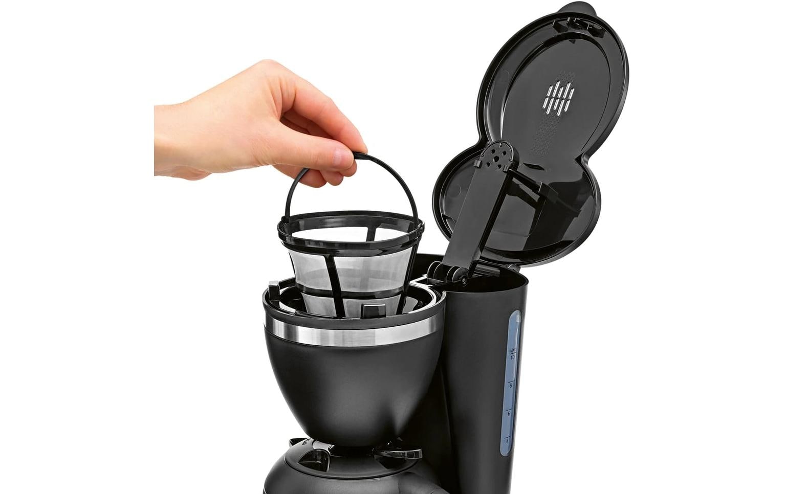 Barista Filterkaffeemaschine – 8 Tassen, 1 l, Schwarz/Silber