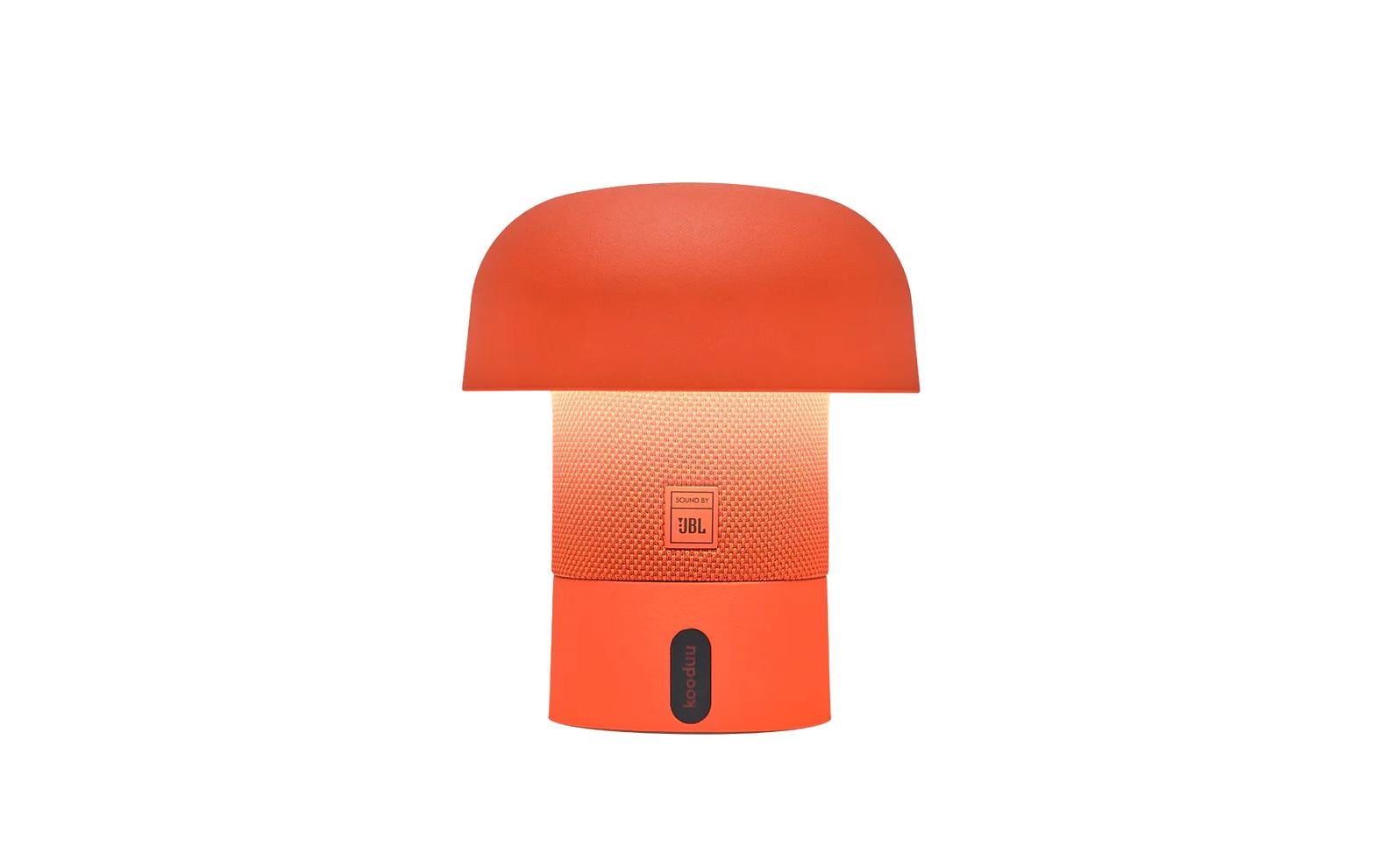 Kooduu Tischleuchte SENSA – LED 8 W, 150 lm, 2900 K, dimmbar, Akku, Lautsprecher, Bluetooth, USB – Orange