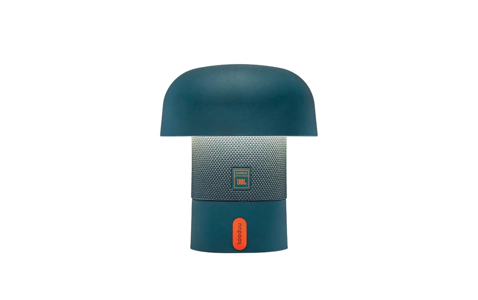 Kooduu Tischleuchte SENSA – LED 8 W, 120 lm, 2900 K, dimmbar, Lautsprecher, Akku, USB – Blaugrün