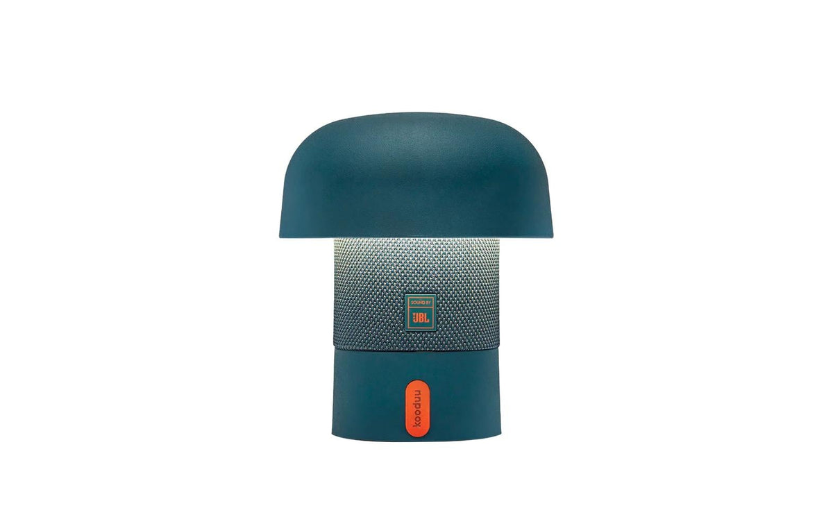 Kooduu Tischleuchte SENSA – LED 8 W, 120 lm, 2900 K, dimmbar, Lautsprecher, Akku, USB – Blaugrün