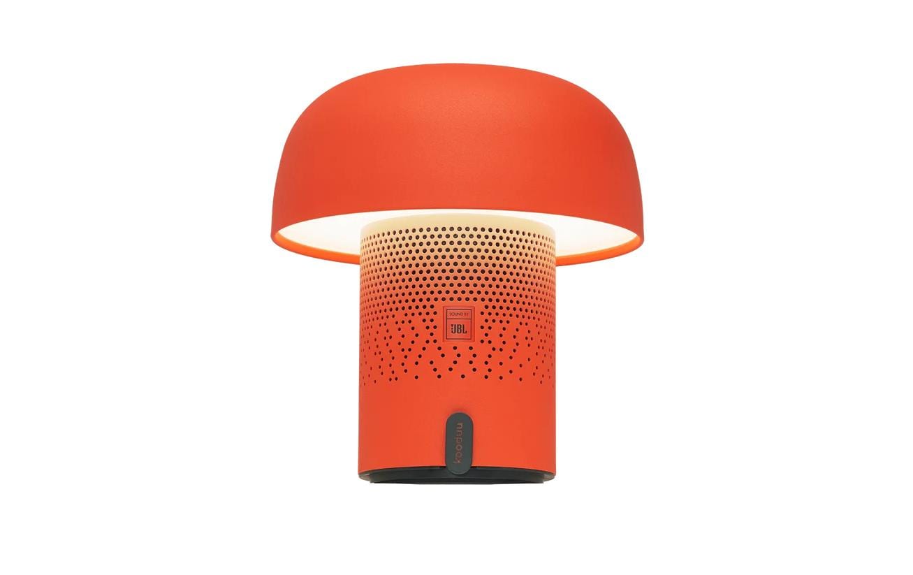 Kooduu Tischleuchte SENSA – LED 10 W, 100 lm, 2900 K, dimmbar, Bluetooth-Lautsprecher & Aufladestation – Orange