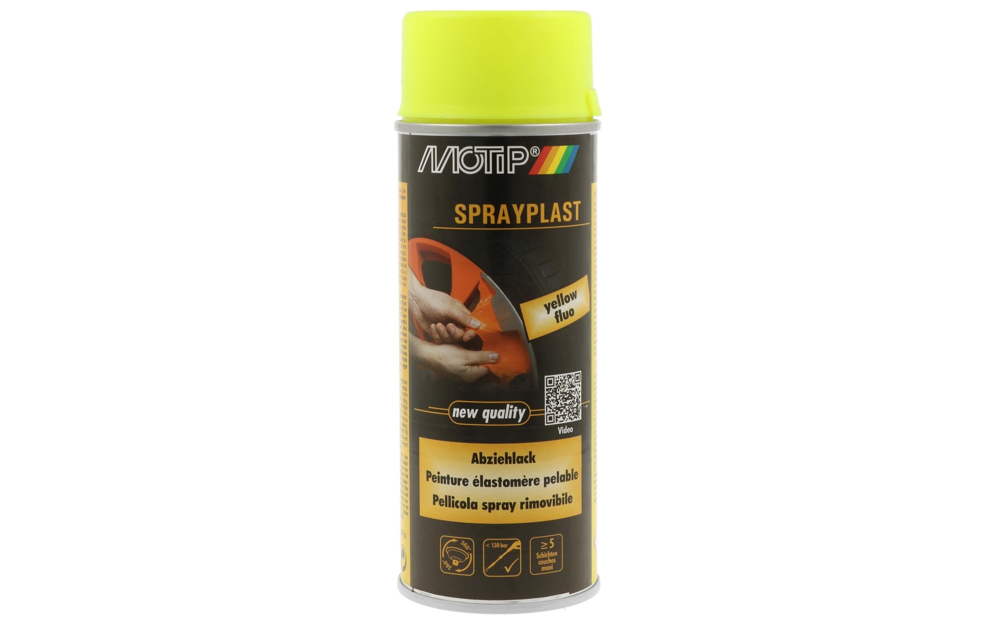 Motip Abziehlack Gelb Fluo, Seidenglanz – 800 ml