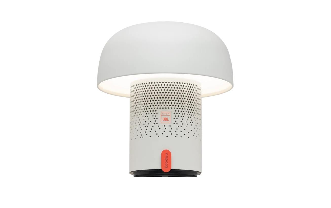 Kooduu Tischleuchte SENSA – LED 10 W, 100 lm, 2900 K, dimmbar, Lautsprecher & Akku – Weiss