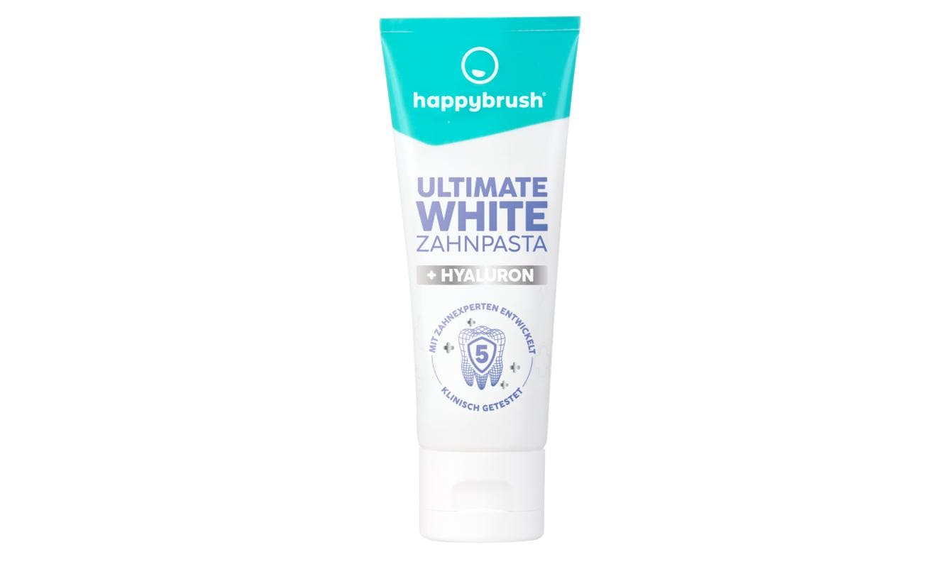 Happybrush Ultimate White Zahnpasta – mit Fluorid – 75 ml