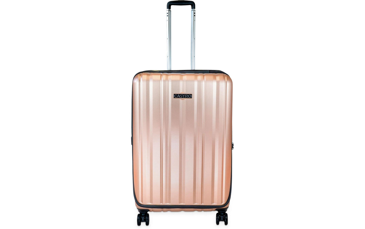 Casyro Stand-Up – Hartschalen-Trolley, 120 l, 4 Rollen, TSA-Schloss, Roségold, 50 × 77,5 × 30,5 cm