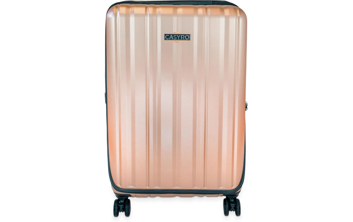 Casyro Stand-Up – Hartschalen-Trolley, 120 l, 4 Rollen, TSA-Schloss, Roségold, 50 × 77,5 × 30,5 cm