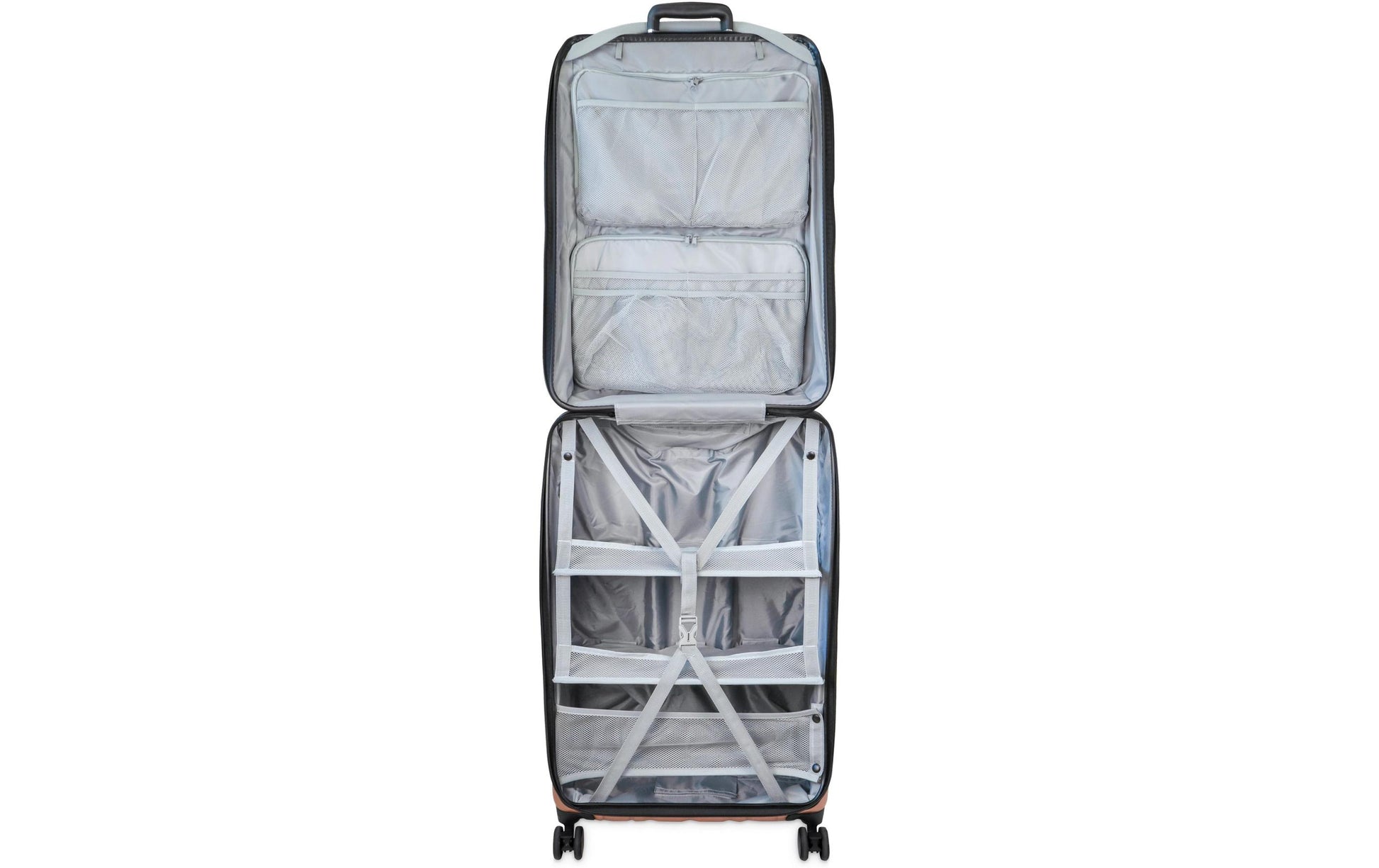 Casyro Stand-Up – Hartschalen-Trolley, 120 l, 4 Rollen, TSA-Schloss, Roségold, 50 × 77,5 × 30,5 cm