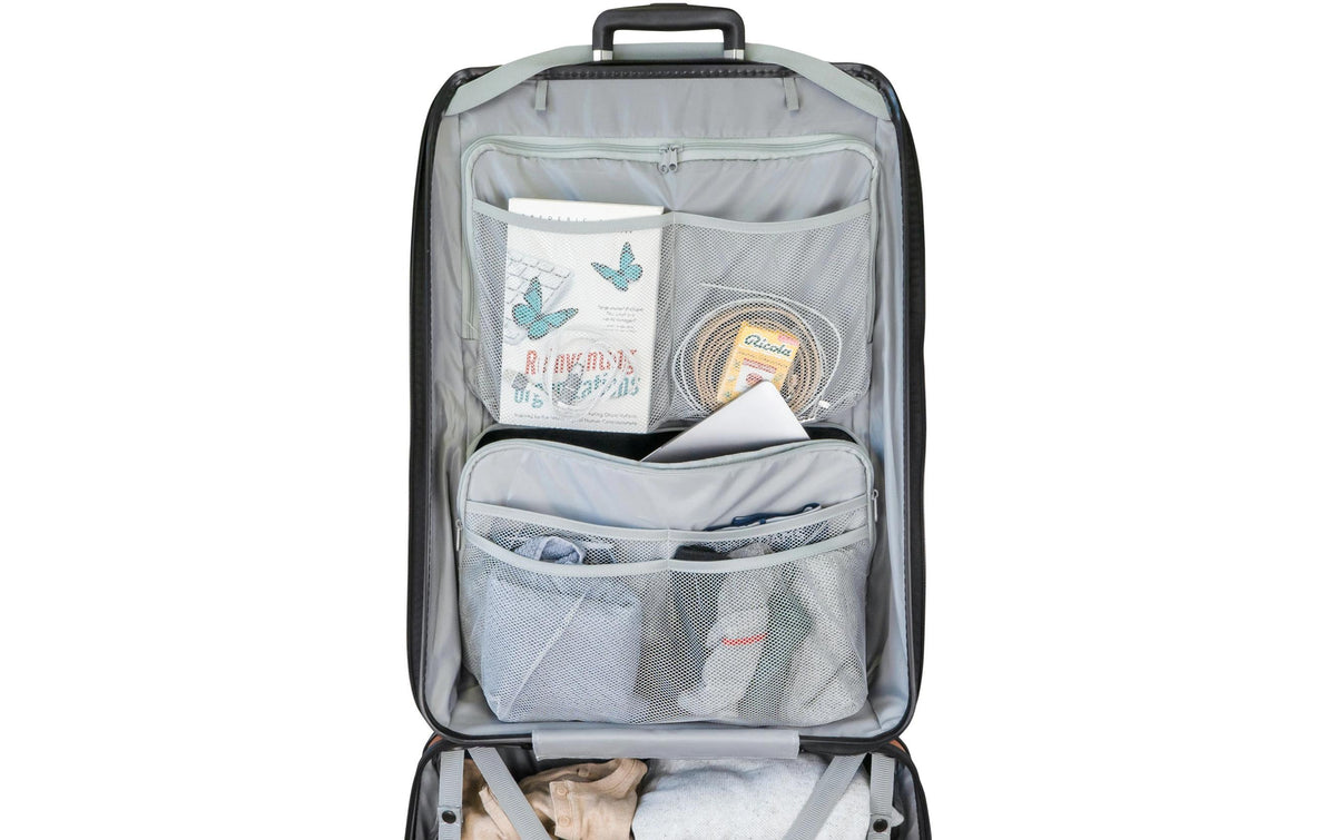 Casyro Stand-Up – Hartschalen-Trolley, 120 l, 4 Rollen, TSA-Schloss, Roségold, 50 × 77,5 × 30,5 cm