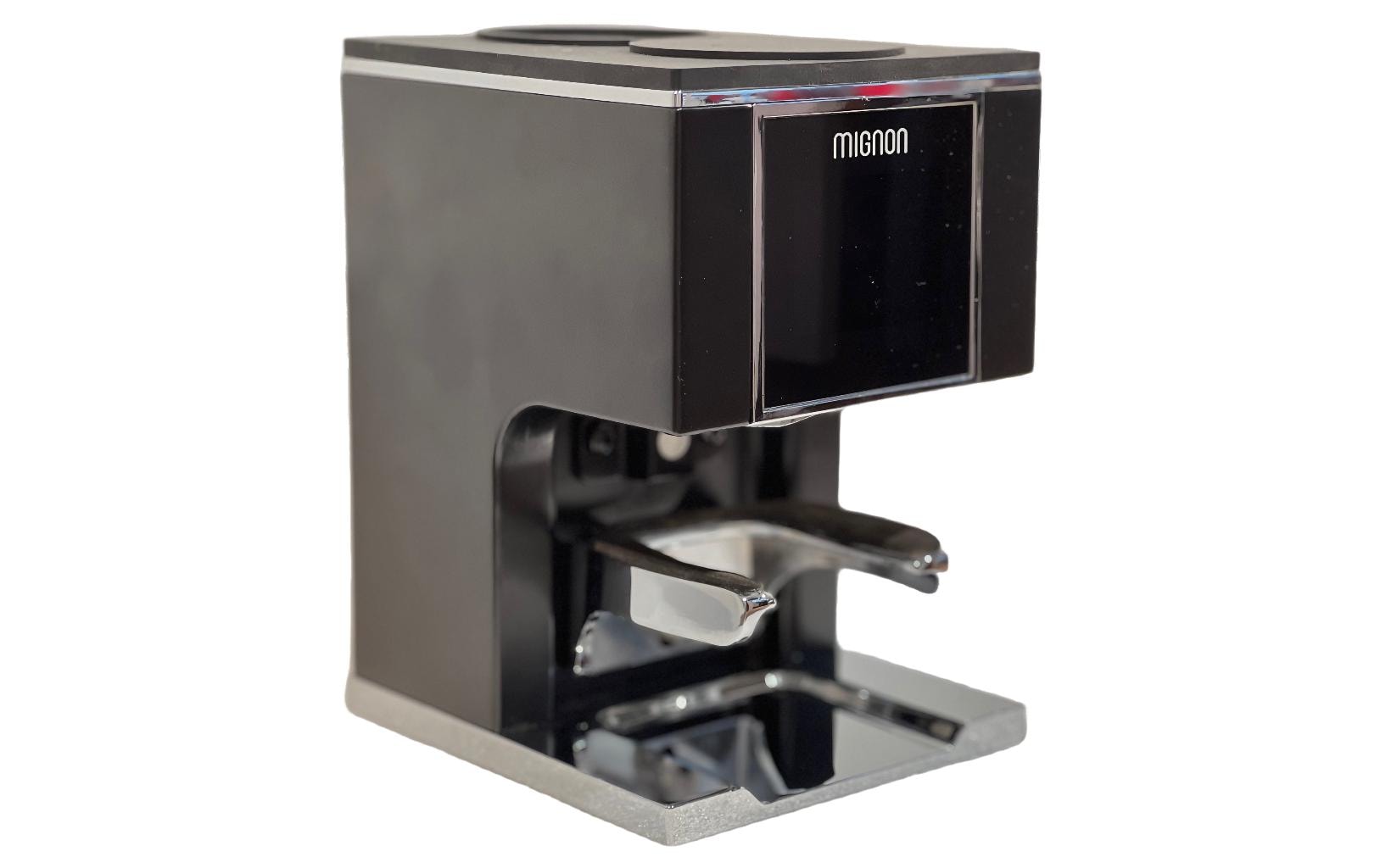 Eureka Tamper, 12 × 13 × 18,5 cm, Aluminium/Edelstahl, schwarz/chrom