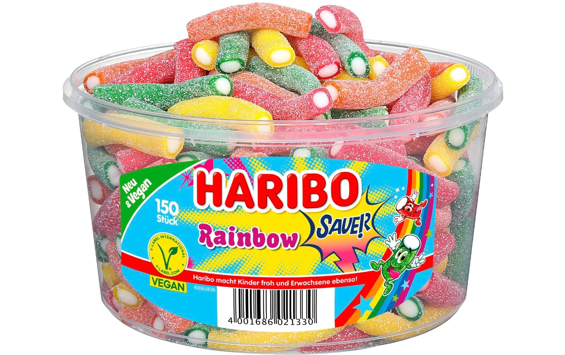 Haribo Rainbow Gummibonbons – Sauer – 150 Stück
