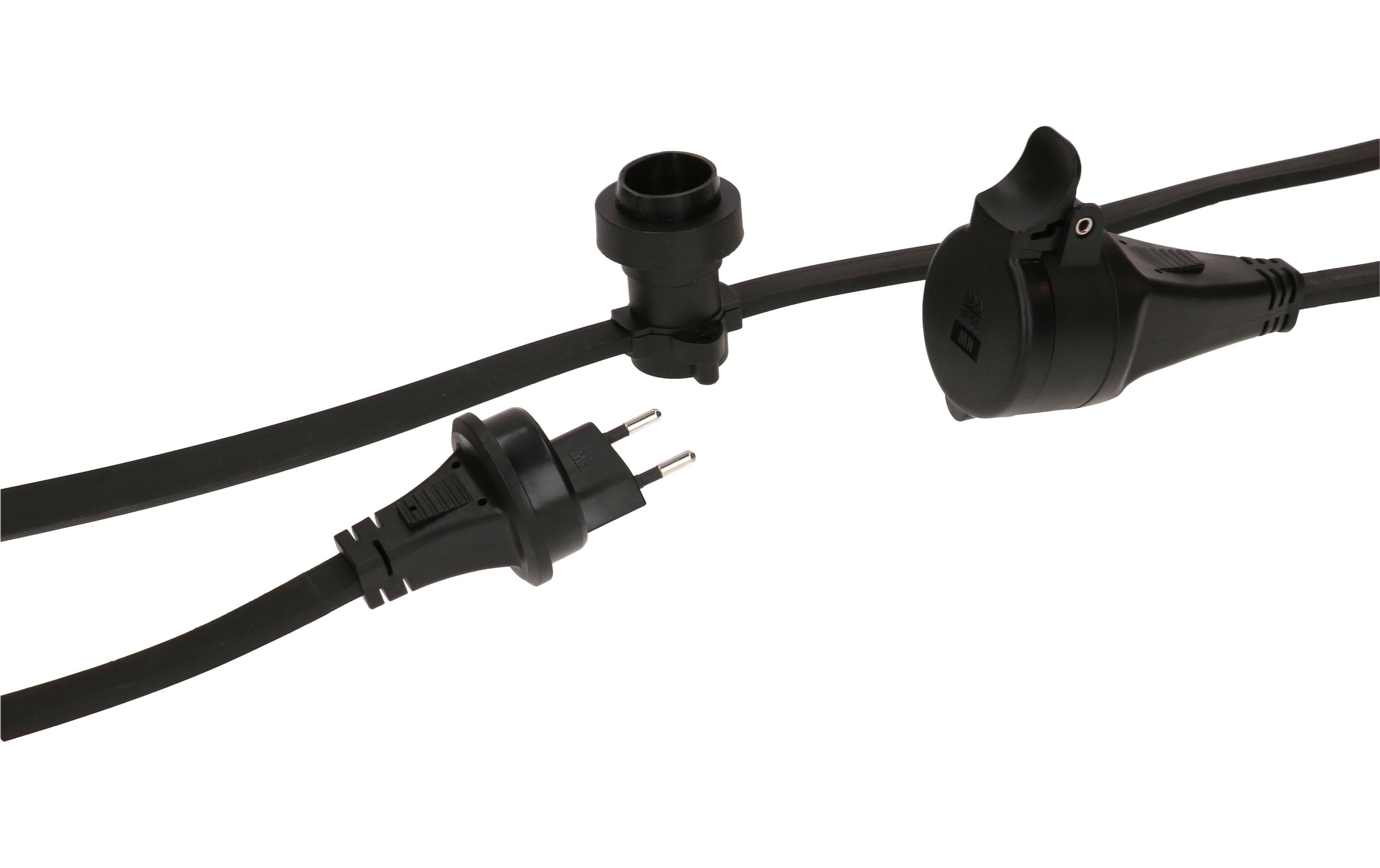 Max Hauri AG Lichterkette ILLU5X13 – 26,5 m – IP44 – Netzbetrieb – Schwarz