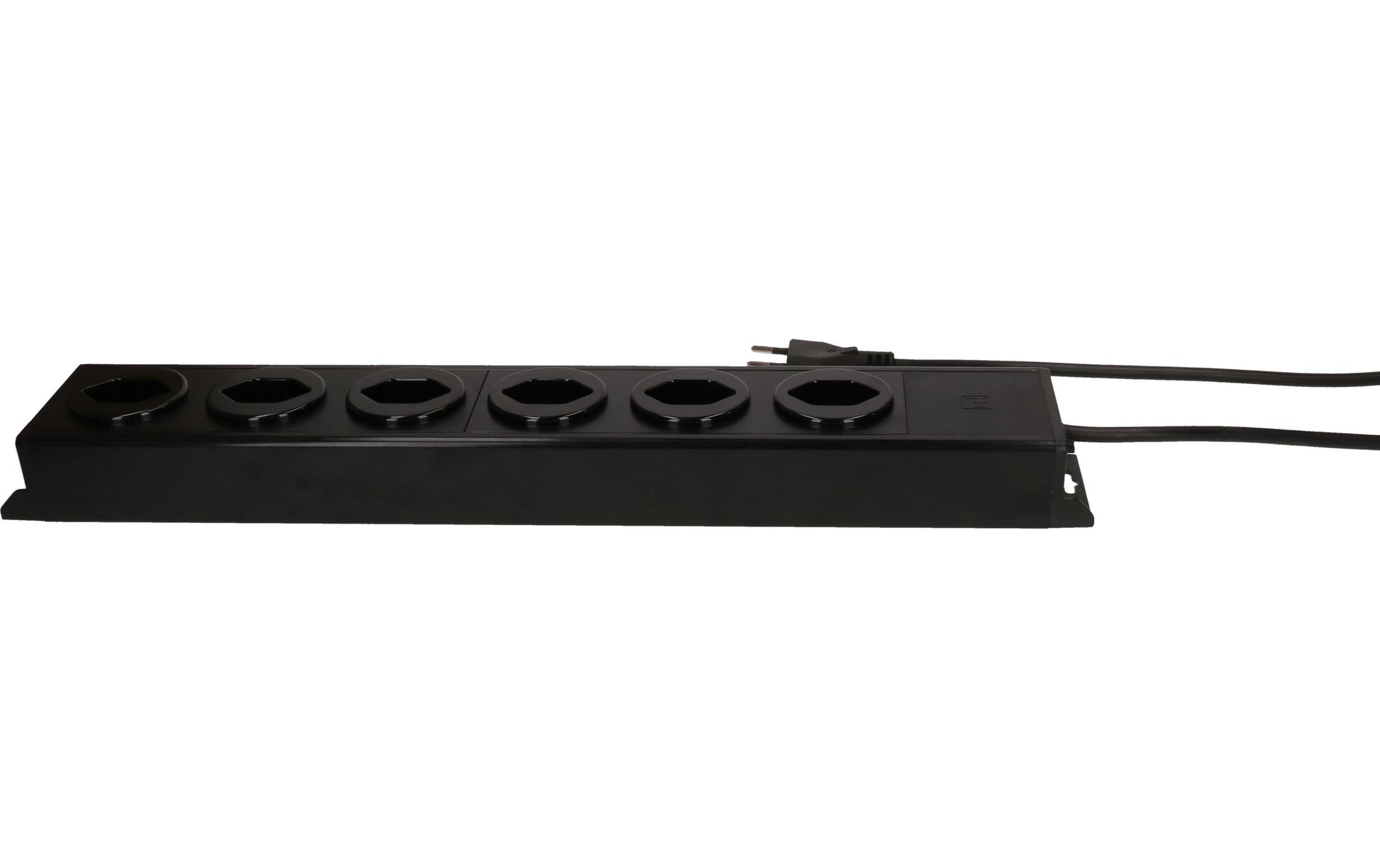 Max Hauri AG Max Hauri POWER-LINE Steckdosenleiste, 6×T13, ohne Schalter, 3 m, Eingang T12, Überstromschutz – schwarz
