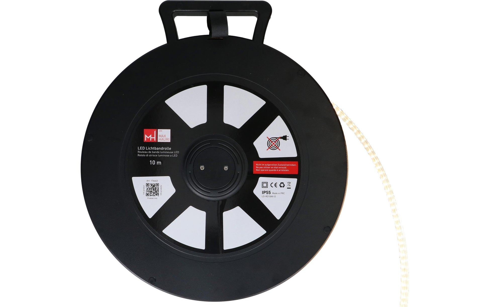 Max Hauri AG Arbeitsleuchte – 8600 lm, 94 W, IP55, Netzbetrieb – Schwarz