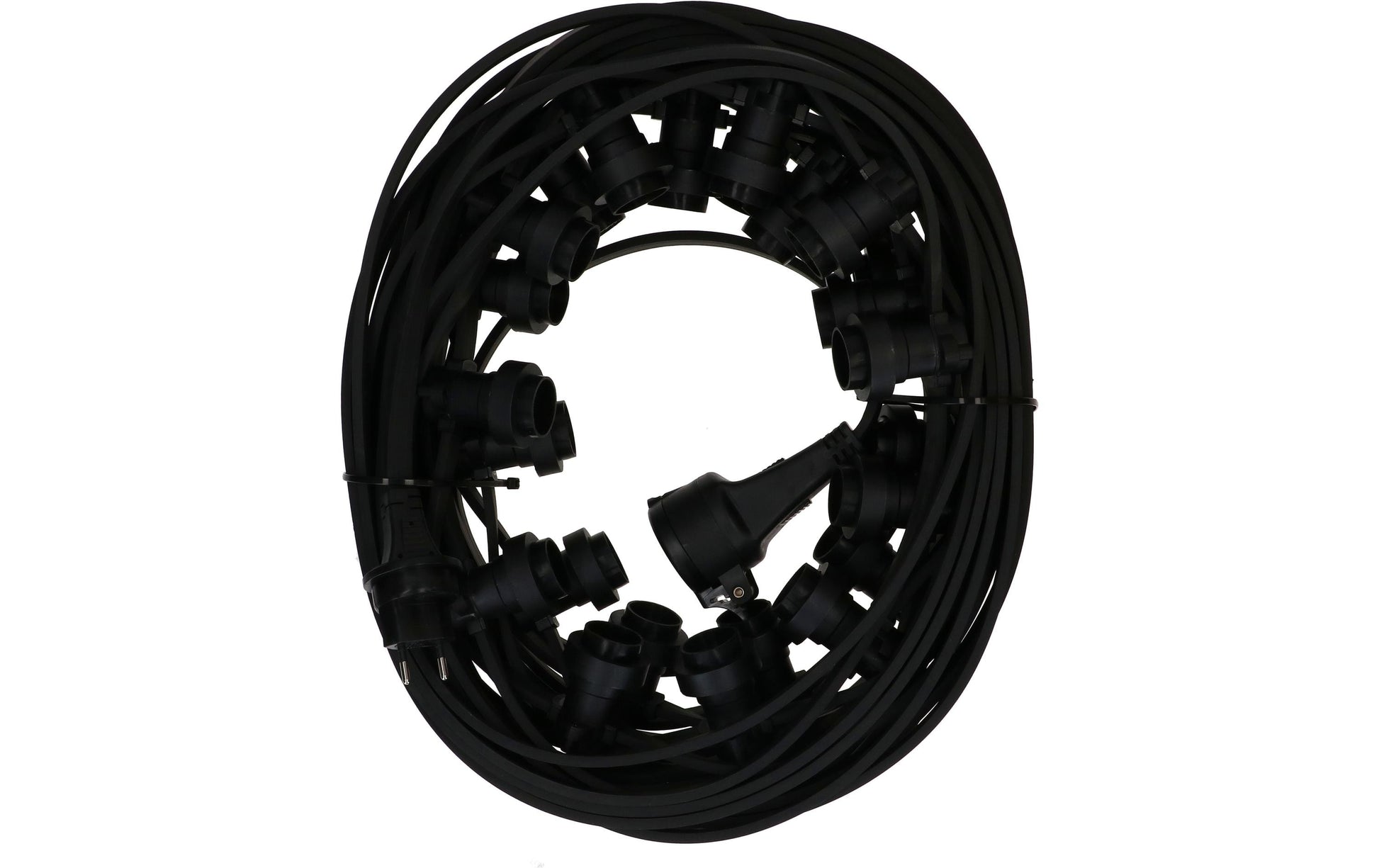 Max Hauri AG Lichterkette ILLU5X13 – 26,5 m – IP44 – Netzbetrieb – Schwarz