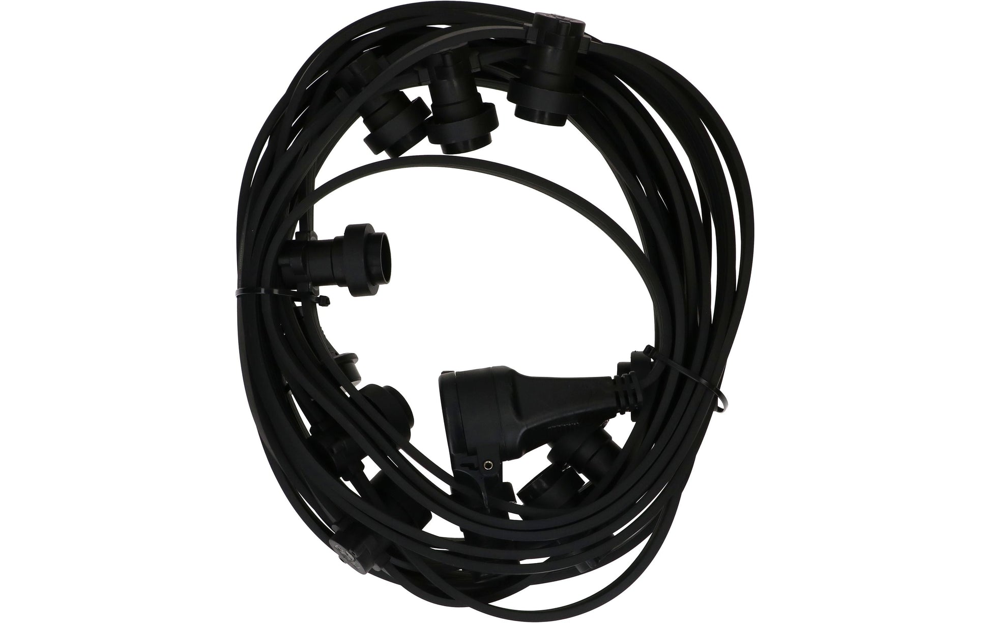 Max Hauri AG Max Hauri Lichterkette ILLU5X13 – 11,5 m, 10 LEDs – IP44, IP55 – Netzbetrieb – Schwarz