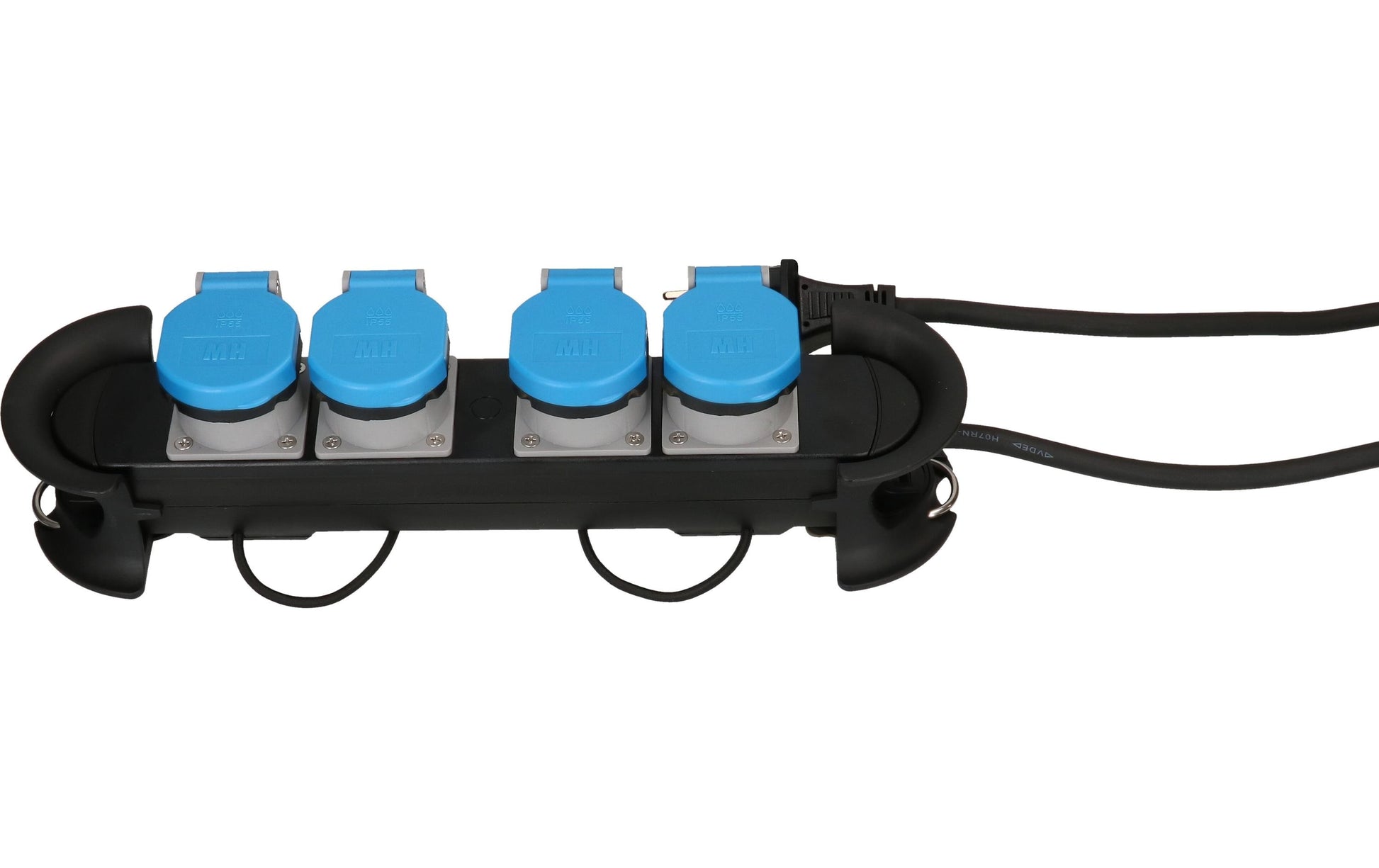 Max Hauri AG Max Hauri Construct Line Steckdosenleiste, 4×T23, 5 m, IP55, Eingang T23 – schwarz
