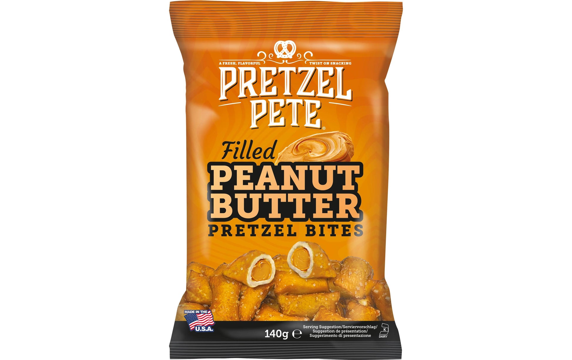 Pretzel pete Gefüllte Erdnussbutter-Bites – Brezeli – 140 g