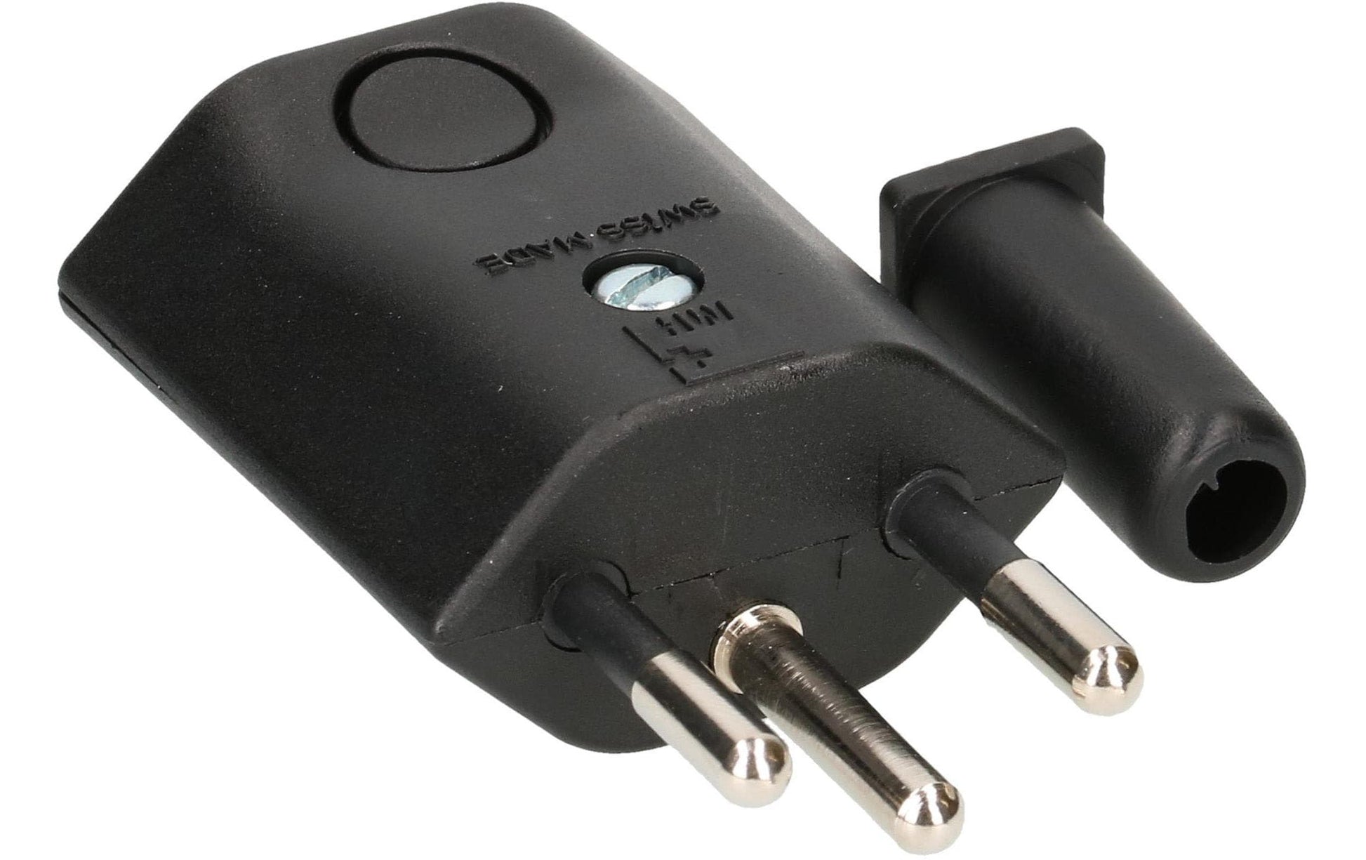 Max Hauri AG Max Hauri Adapterkabel 3-polig T12–offen, mit Schalter, einseitig gewinkelt – schwarz
