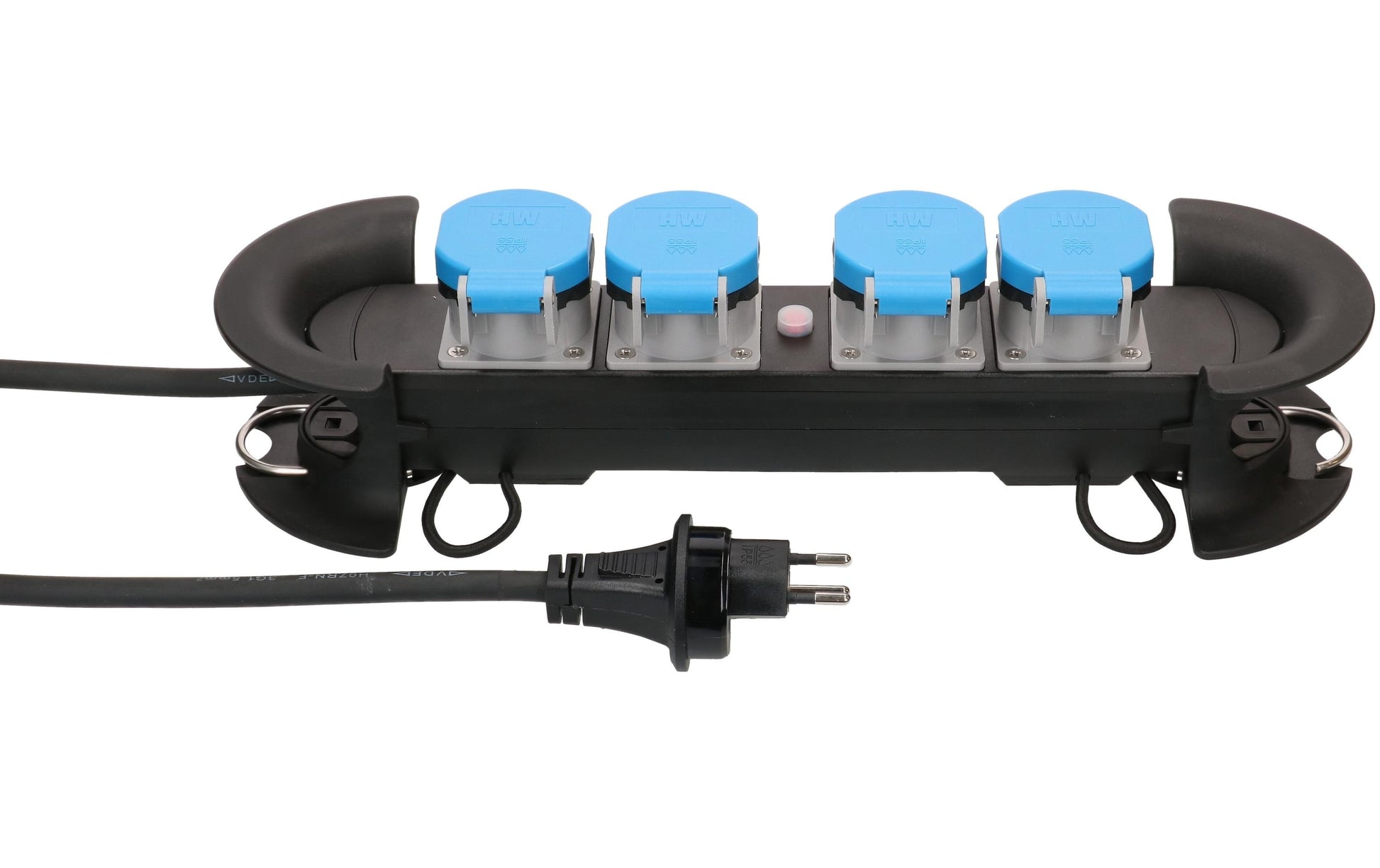 Max Hauri AG Max Hauri Construct Line Steckdosenleiste, 4×T13, ohne Schalter, 10 m, Eingang T13, IP55 – grau