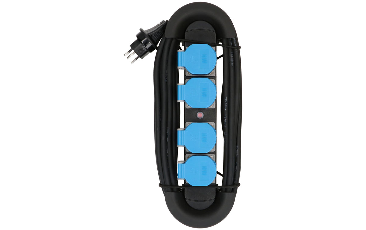 Max Hauri AG Max Hauri Construct Line Steckdosenleiste, 4×T13, ohne Schalter, 10 m, Eingang T13, IP55 – grau