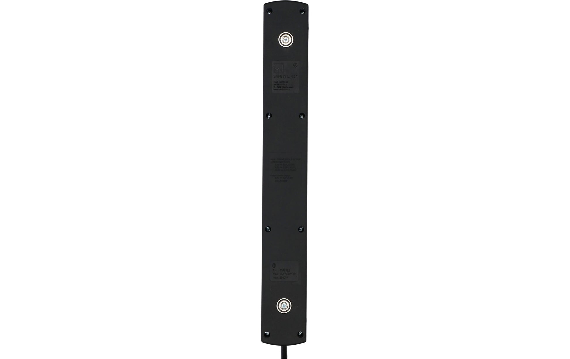 Max Hauri AG Max Hauri SAFETY-LINE Steckdosenleiste – 5× T13, 2× USB-C 20 W, 5 m, mit Schalter, schwarz