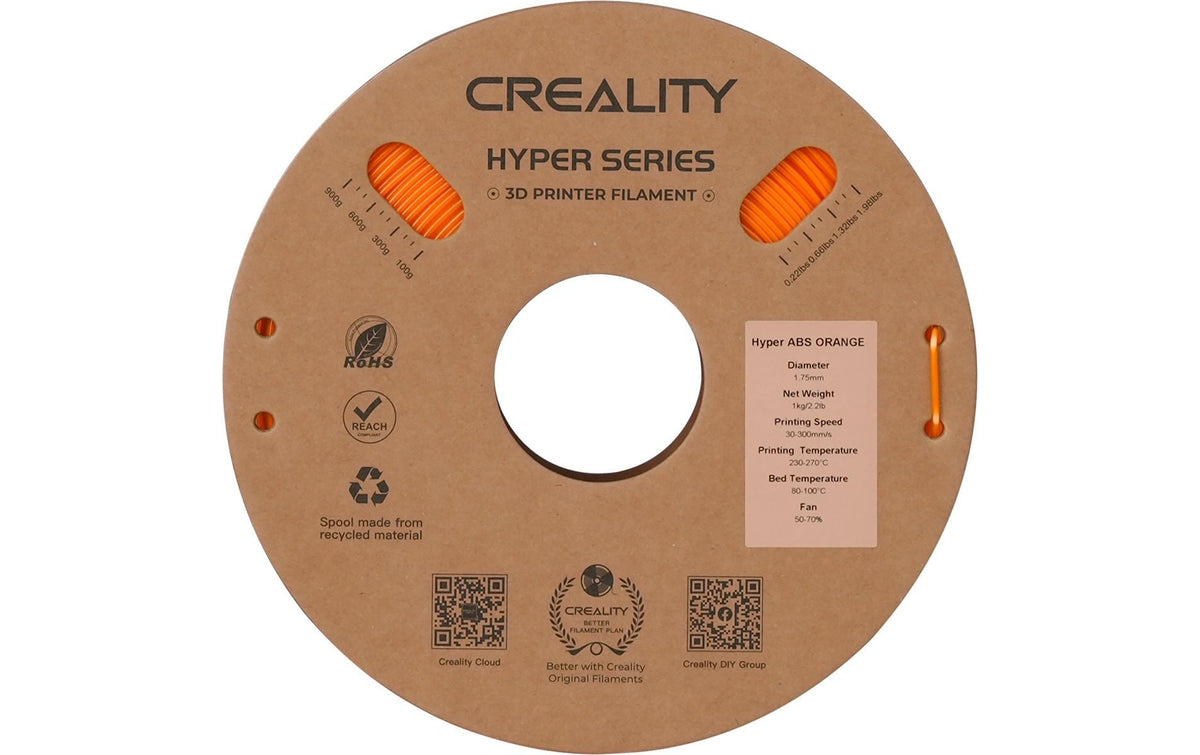 Creality 3D 3D-Drucker-Filament Hyper ABS 1,75 mm Orange, 1 kg