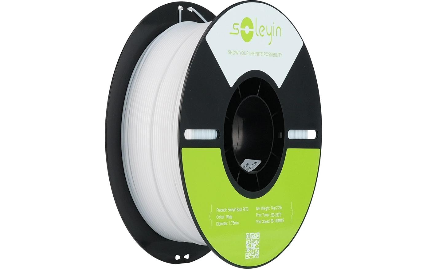 Creality 3D 3D-Drucker-Filament Soleyin PETG 1,75 mm Weiss, 1 kg
