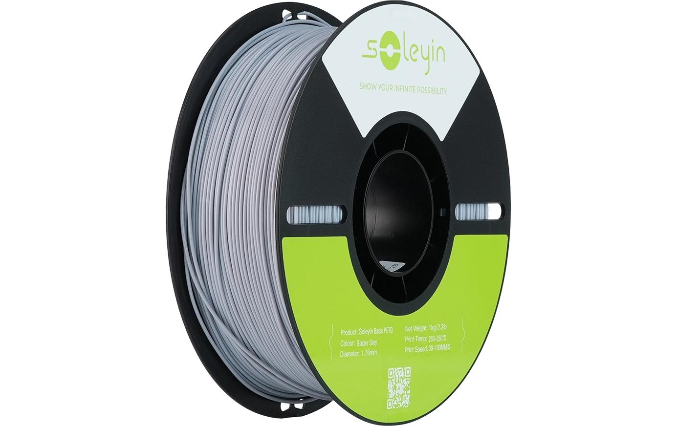 Creality 3D 3D-Drucker-Filament Soleyin PETG 1,75 mm Grau, 1 kg