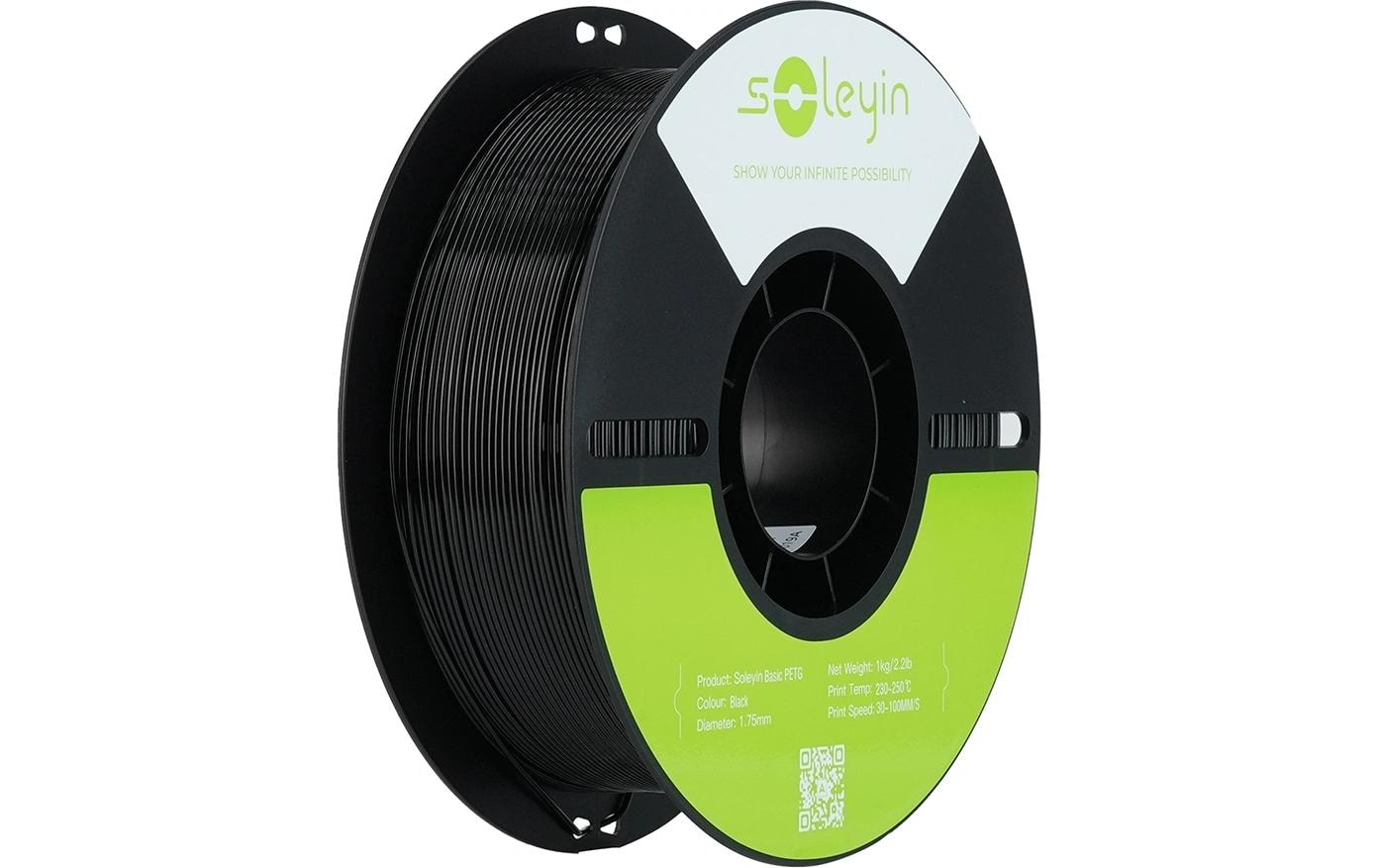Creality 3D 3D-Drucker-Filament Soleyin PETG 1,75 mm Schwarz, 1 kg