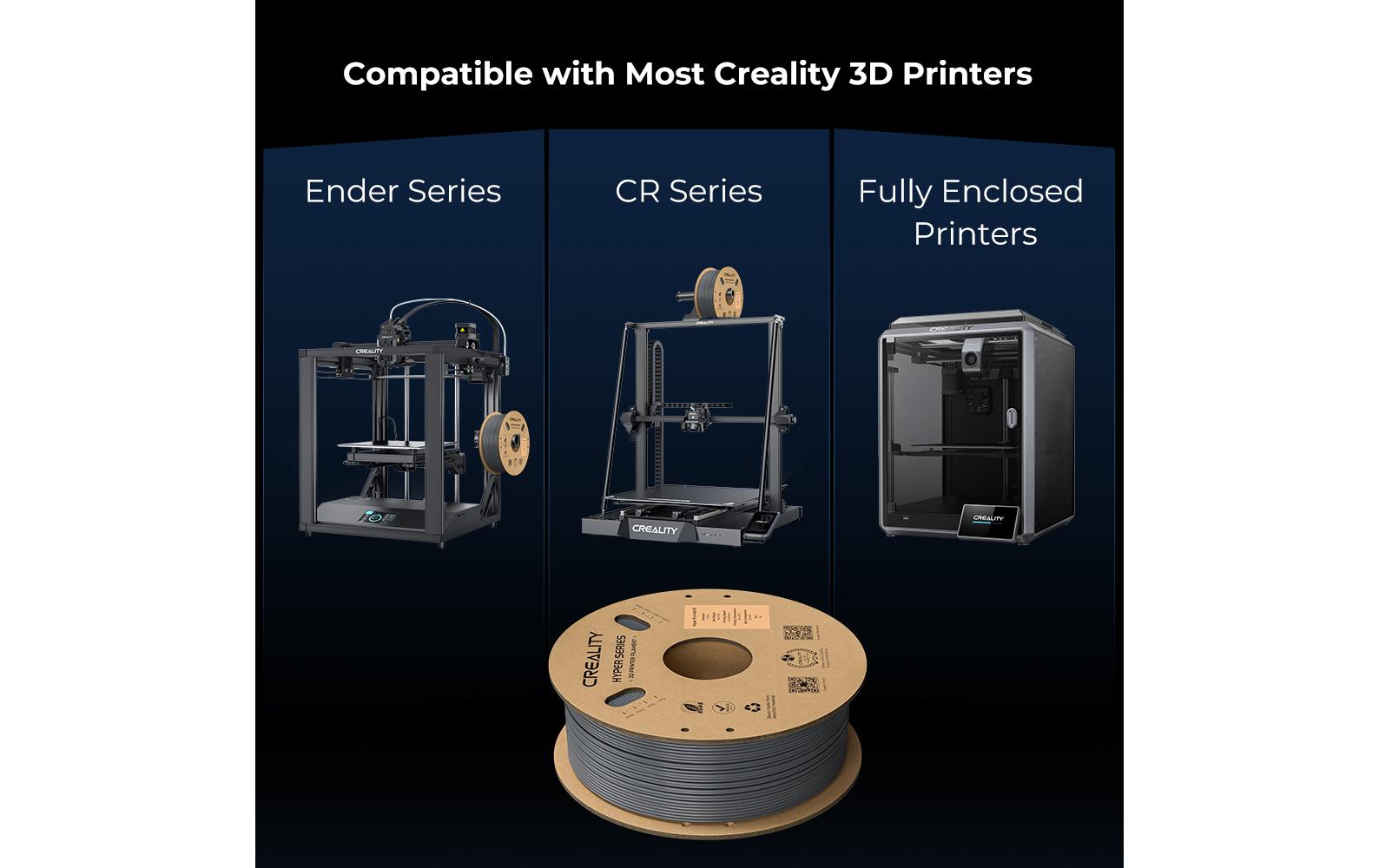 Creality 3D Drucker-Filament Hyper PLA 1,75 mm Grau, 1 kg