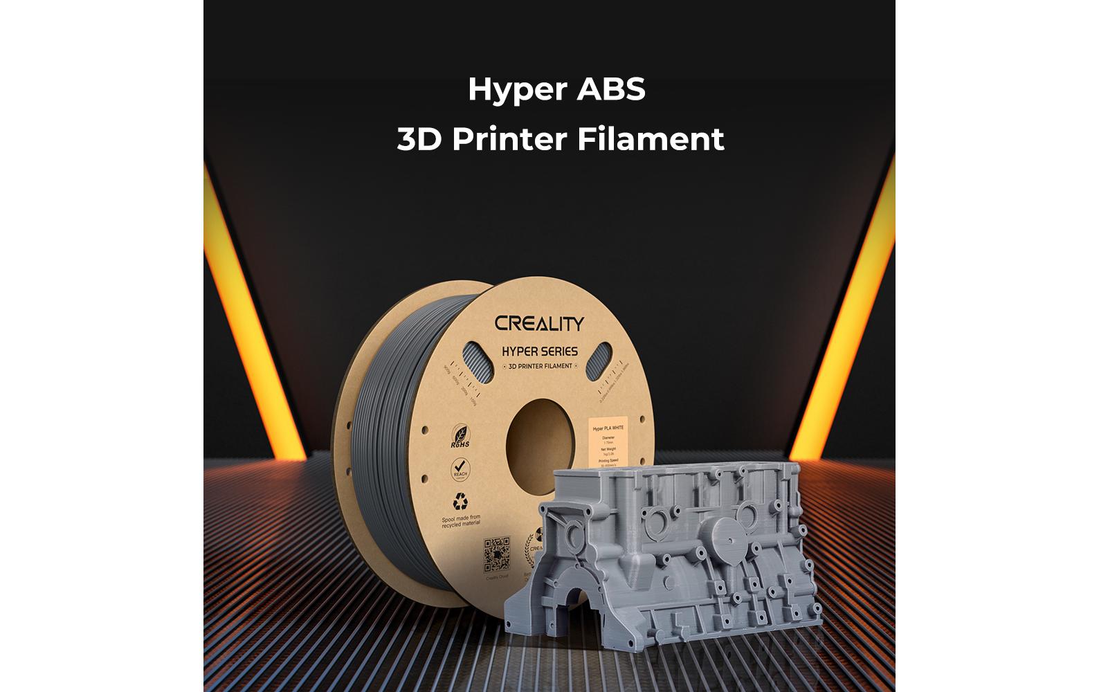 Creality 3D Drucker-Filament Hyper PLA 1,75 mm Grau, 1 kg